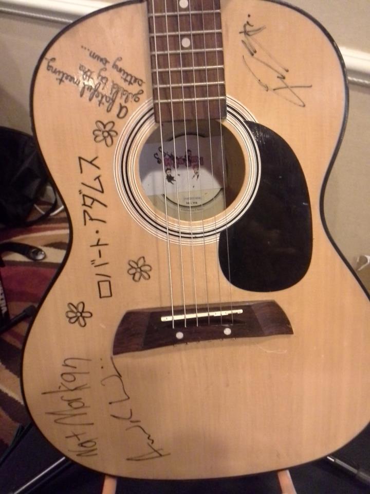 Signed guitar - raffled off at BelleCon 2013